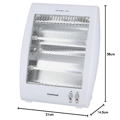 Olsenmark Portable Electric Heater with Quartz, 800W The Prime Store